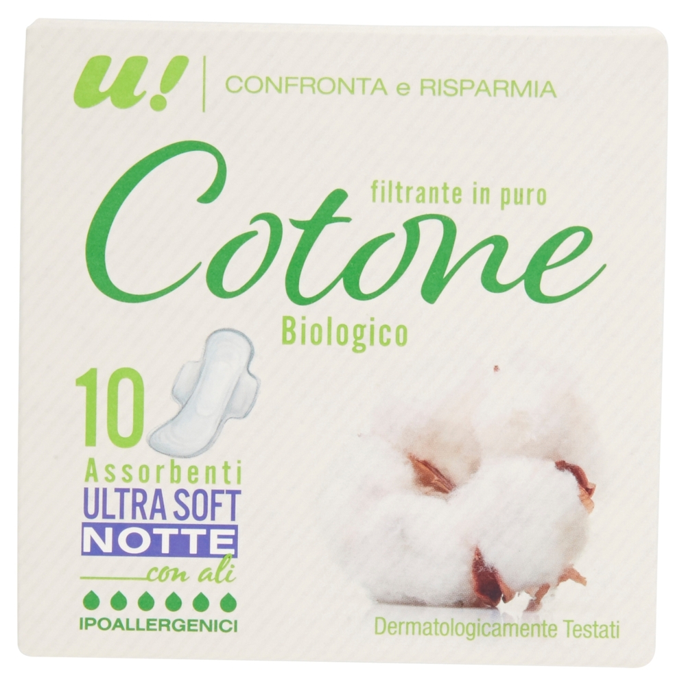 ASSORBENTI ULTRA SOFT NOTTE in Cotone Biologico U! Confronta e Risparmia